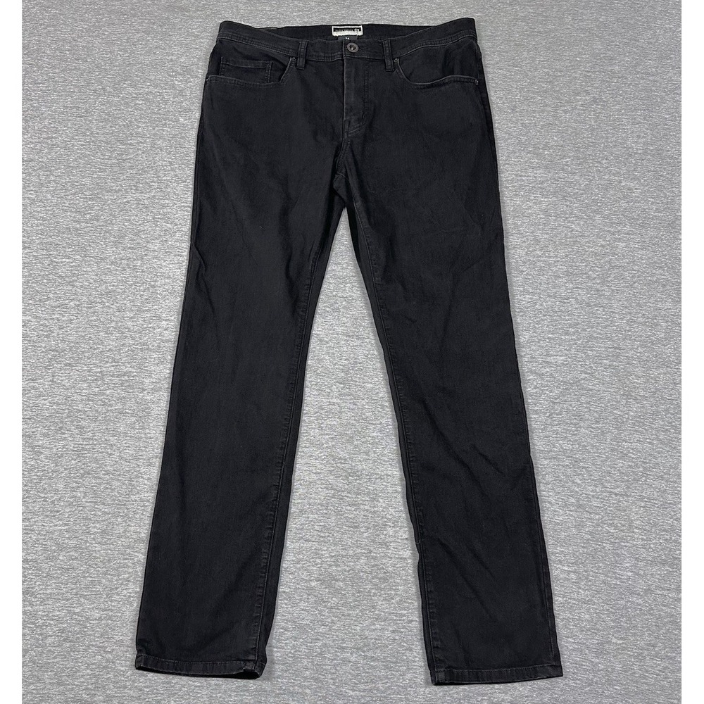 Travis Mathew Jeans Mens Size 34x32 Black Denim Featherweight Straight Stretch